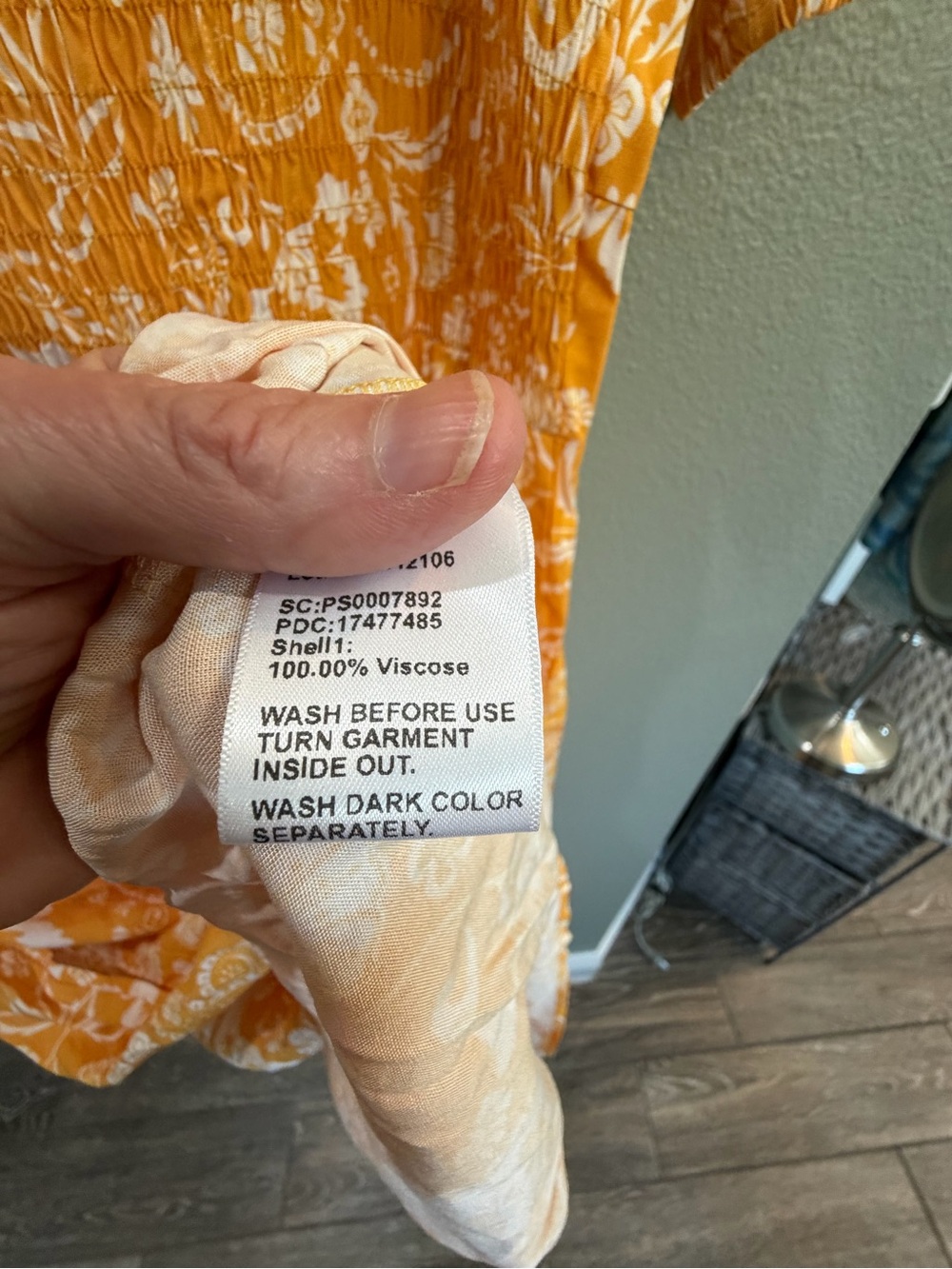 NWT PatPat Orange Floral Puff-Sleeve Midi Dress - Picture 5 of 5